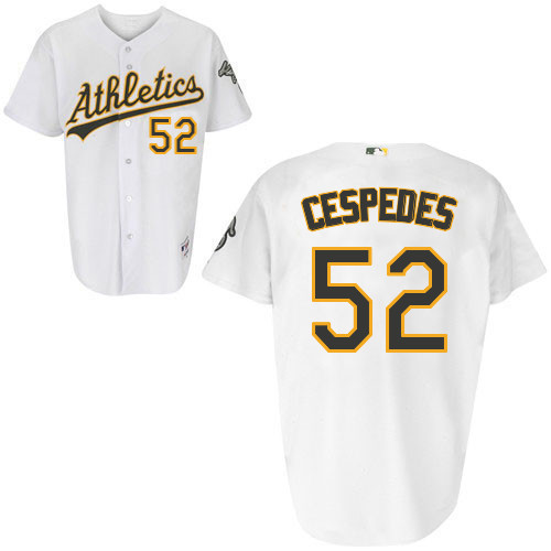 Yoenis Cespedes #52 Youth Baseball Jersey-Oakland Athletics Authentic Home White Cool Base MLB Jersey